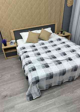 Плед-покривало Decorator WellSoft BLUERRED CELL 200х220 см Світло-сірий з сірим (87-183) Київ