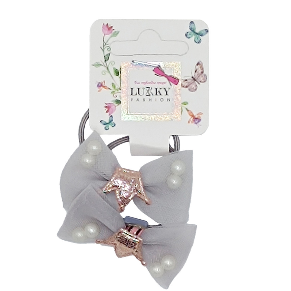 Дитяча резинка для волосся "Корона" T18533(ніжно-сірий) Вінниця - фото 1