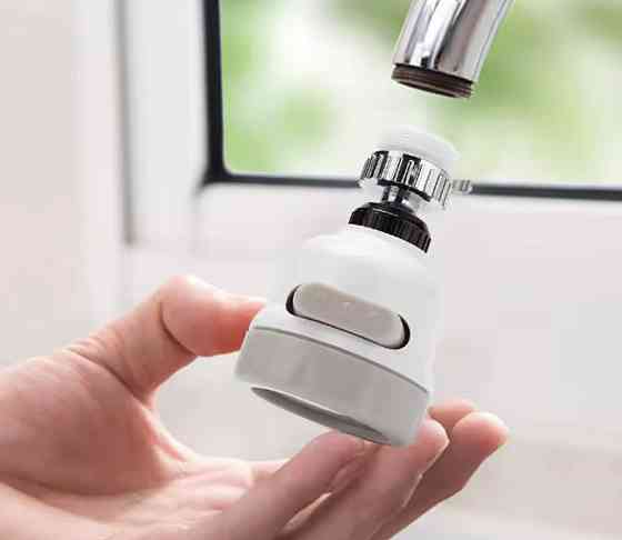 Поворотная насадка на кран распылитель для смесителя 3 режима белый Киев