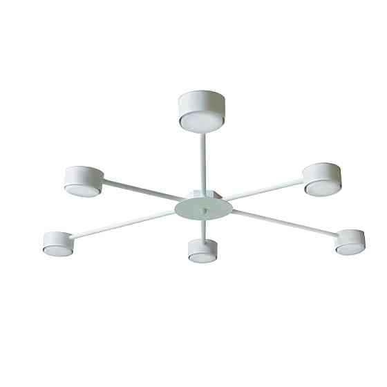 Люстра потолочная MSK Electric Copter на шесть круглых плафонов под лампы GX53 белая NL 8040-6 WH Одесса