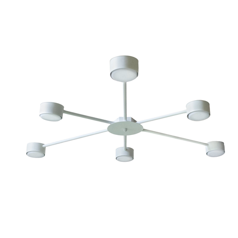 Люстра потолочная MSK Electric Copter на шесть круглых плафонов под лампы GX53 белая NL 8040-6 WH Одесса - изображение 4