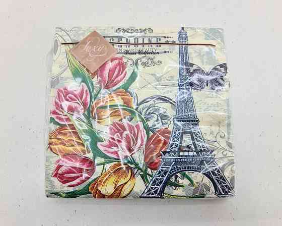 Серветка декор (ЗхЗЗ, 20 шт.) Luxy Ейфелева вежа (2052) (1 пачка) Харків