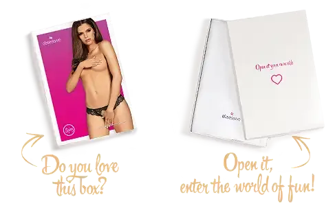 Мереживні танга з доступом Obsessive Contica crothchles thong S/M, чорні Львів - фото 8