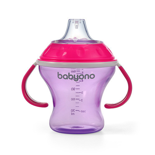 Поїлка непроливайка для дітей з м'яким носиком 3+ місяців 180 мл BabyOno Рожевий Кривий Ріг - фото 2