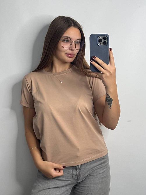 Базова футболка жіноча однотонна Жовтогарячий XXL Харків - фото 3