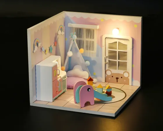 3D Румбокс DIY House «Розовая симфония» + Пылезащитный купол (S2008) Киев