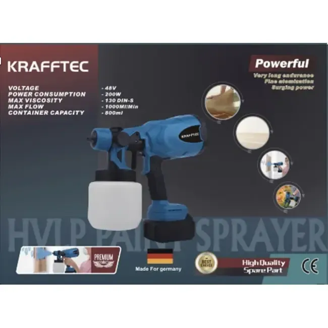 Электрический краскопульт для краски с регулировкой ширины 24V  KRAFFTEC Одесса - изображение 5