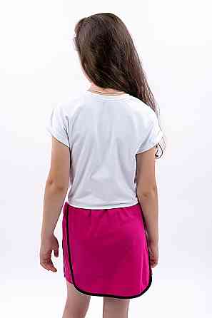 Юбка для девочек, малиновая, летняя , топ Крохатушка одяг Киев