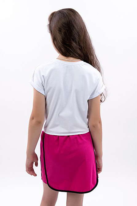 Спідниця для дівчаток, малинова, літня, топ Крохатушка одяг Київ - фото 3