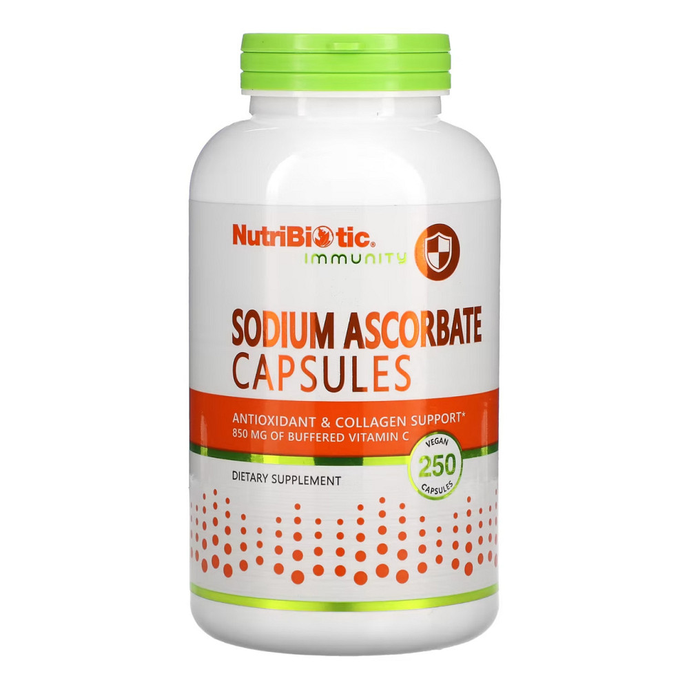 Аскорбат натрия NUTRIBIOTIC Sodium Ascorbate 250 caps Киев - изображение 1