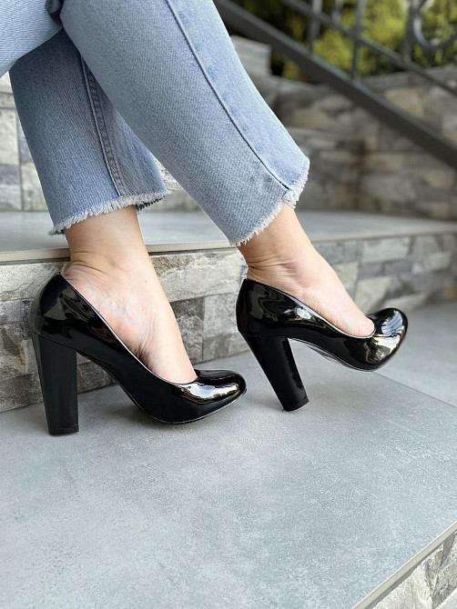 Туфлі жіночі SEASTAR чорні еко-лак 37р. каблук 10см. (4579) Коломия - фото 8