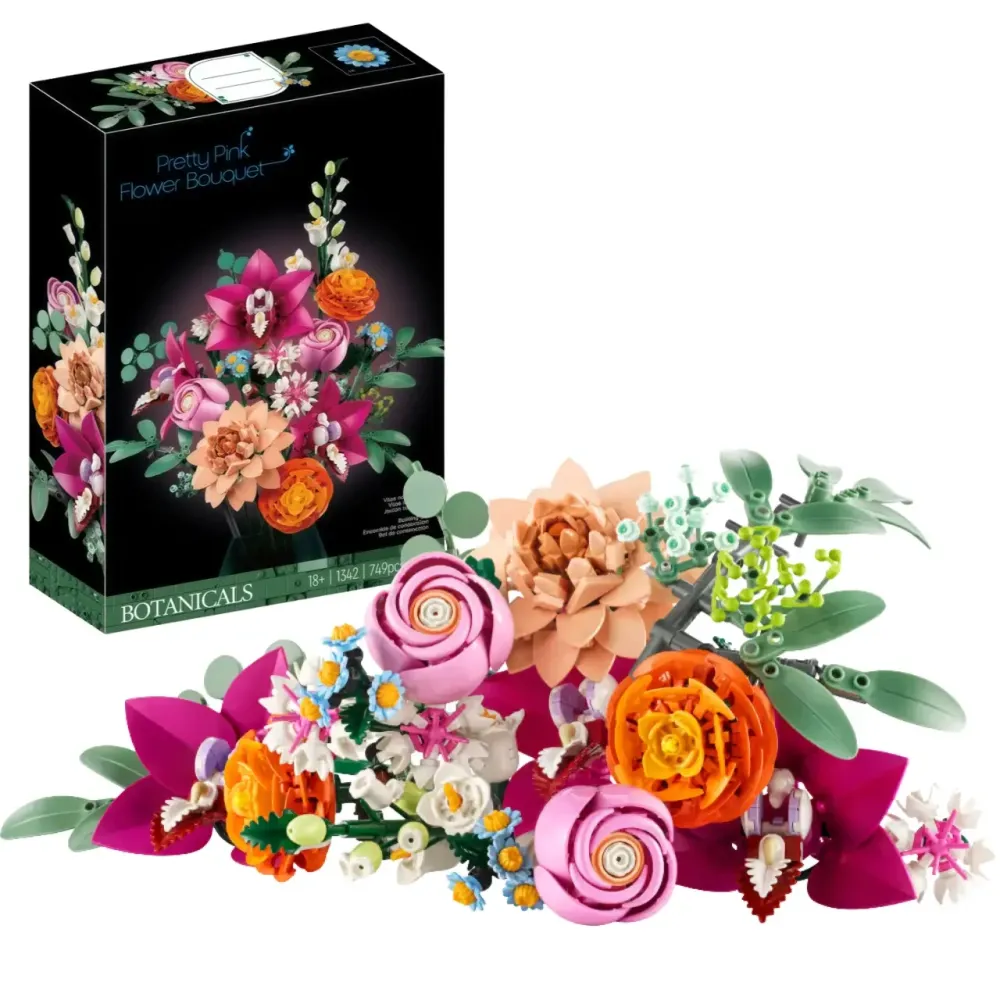 Конструктор Милый розовый букет цветов, 749 деталей совместимый с lego лего Киев - изображение 1