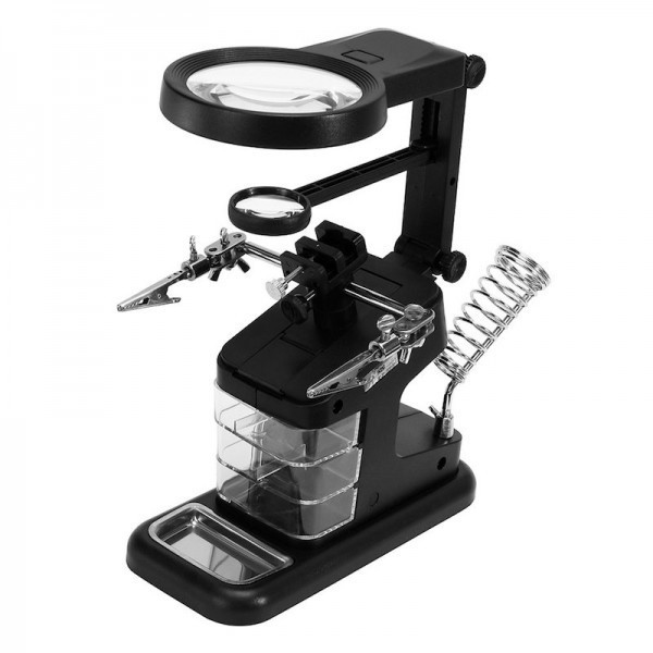 Лупа с подсветкой настольная 