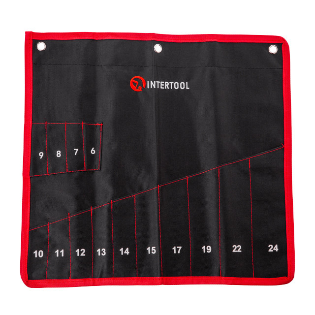 Чохол для гайкових ключів 14 кишень 430мм * 430мм INTERTOOL BX-9009 Киев - изображение 1