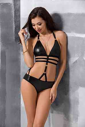 Боді зі стреп ремінцями LAMIS BODY black S/M - Passion Sex Aura Київ