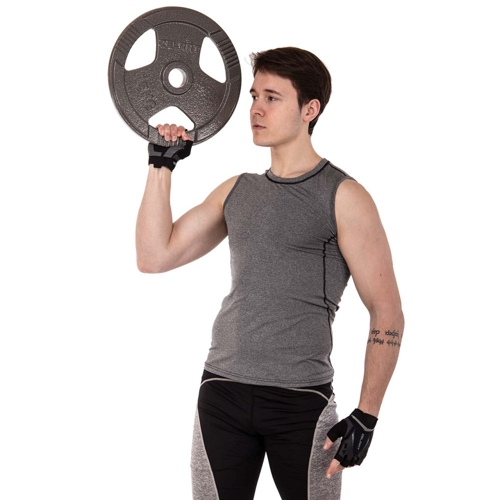 Блин (диск) стальный с хватом 15 кг d-52мм Zelart-7791-15 Киев - изображение 9