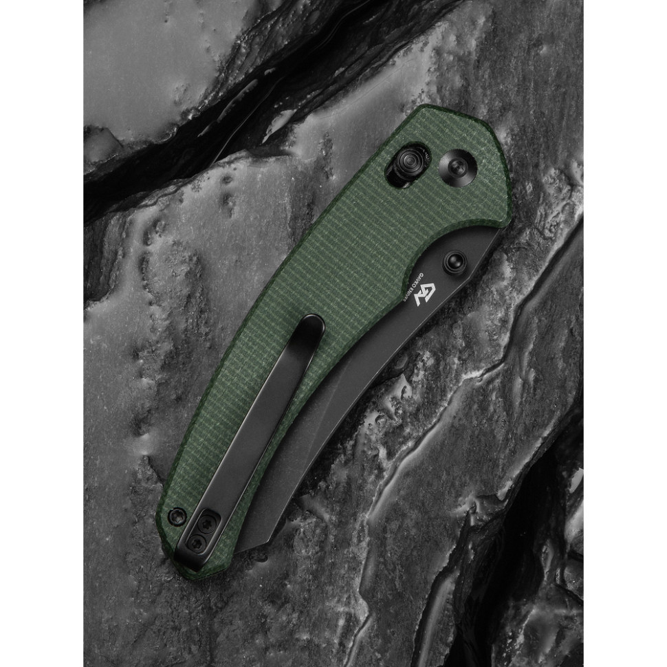 Ніж складаний туристичний Civivi Sixgill, (8.7 см) Nitro-V / Micarta темно-зелений Київ - фото 14