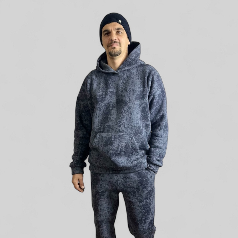 Чоловічий зимовий спортивний костюм на флісі Сірий мармур 46/48 Харків - фото 3