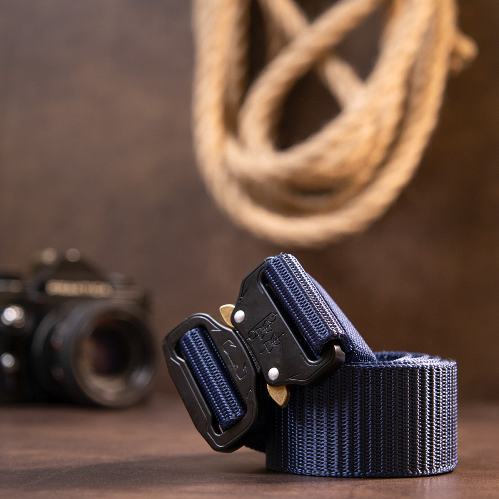 Текстильний ремінь Vintage 20548 Синій Київ - фото 2