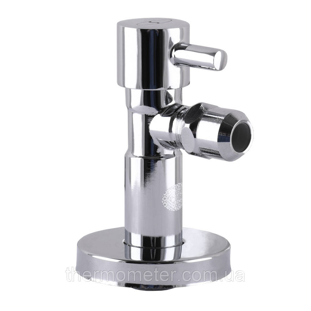 Кран полуоборотный угловой с цангой SOLOMON 1/2″х 3/8″ Lazer 7076 ( 2 шт.) Киев - изображение 1