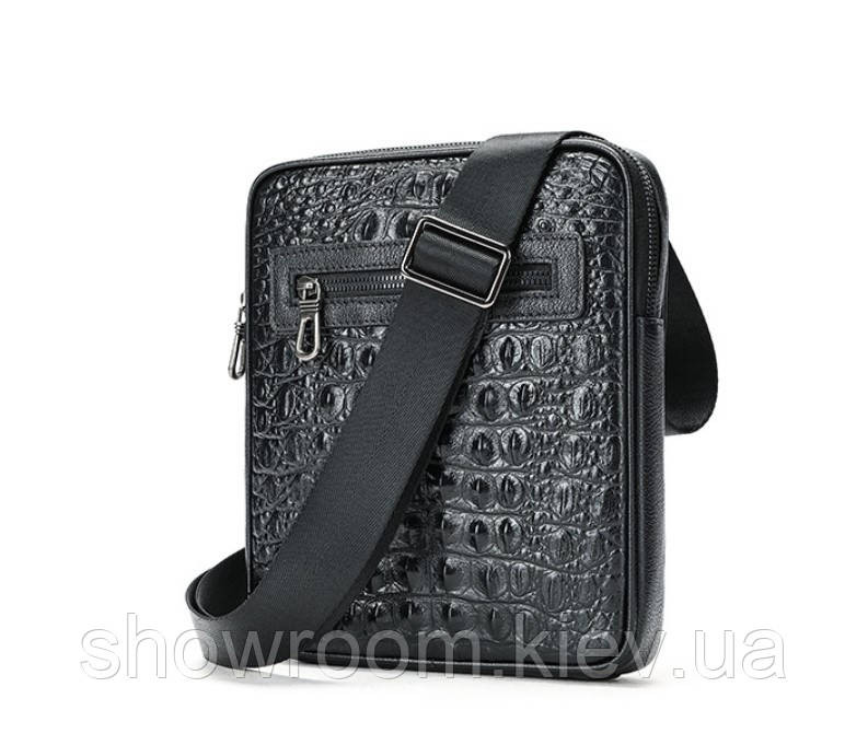 Чоловічі шкіряні сумки під рептилію Leather Collection (5048) Київ - фото 2