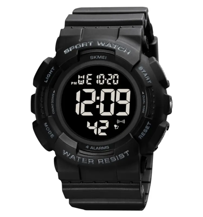 Чоловічий наручний спортивний годинник Skmei 2081 Чорний з чорним Вінниця