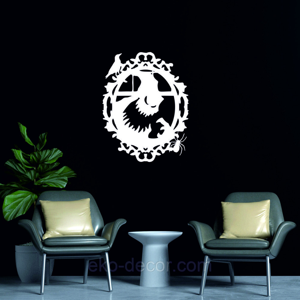 Декоративное настенное Панно «Монстр. Хэллоуин.», Декор на стену 90*70 см, Белый Киев - изображение 3