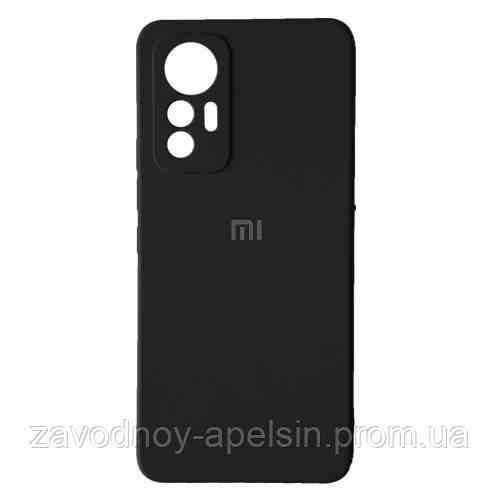 Xiaomi 12 Lite Чехол силиконовый Микрофибра (черный) Одесса