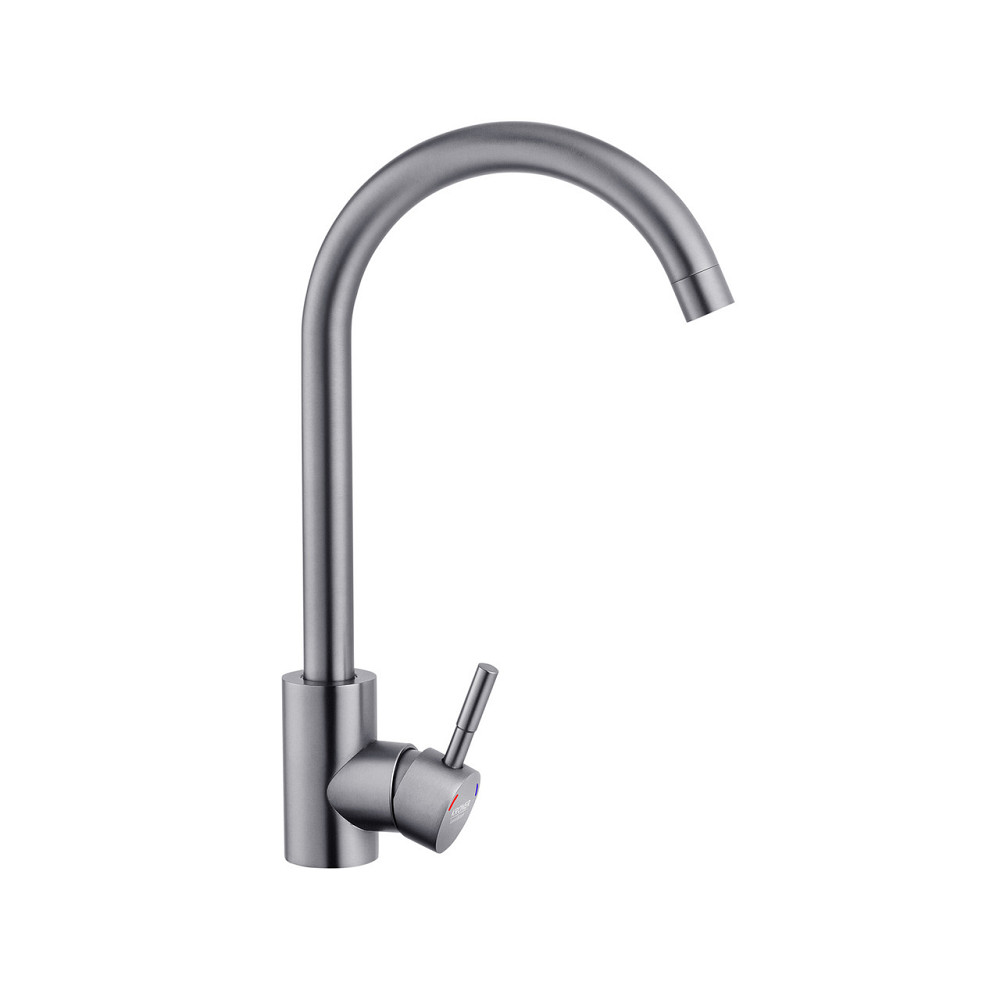 Змішувач для кухні Kroner KRP Edelstahl Klassisch - SCH035PVD графіт Київ - фото 4