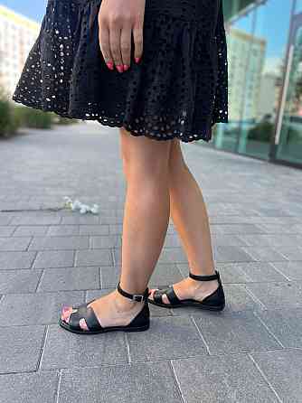 Mermaid Босоніжки жіночі чорні Mermaid 2405 літні з натуральної шкіри / Шкіряні босоніжки на ни Коломия