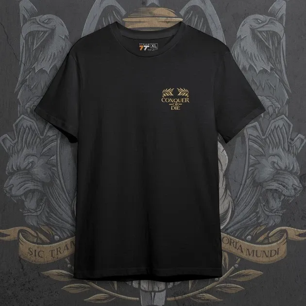 Футболка чоловіча з  принтом Conquer or Die Розмір 48 Дніпро - фото 3