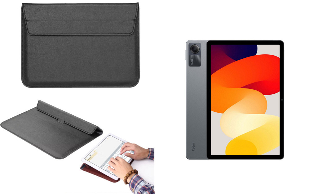 Чохол-конверт VitoCase для Xiaomi Pad 6 SE, з функцією підставки для планшета Чорний Київ - фото 1