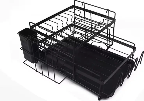 Двухуровневый стеллаж для сушки посуды и хранения кухонных аксессуаров Каменец-Подольский