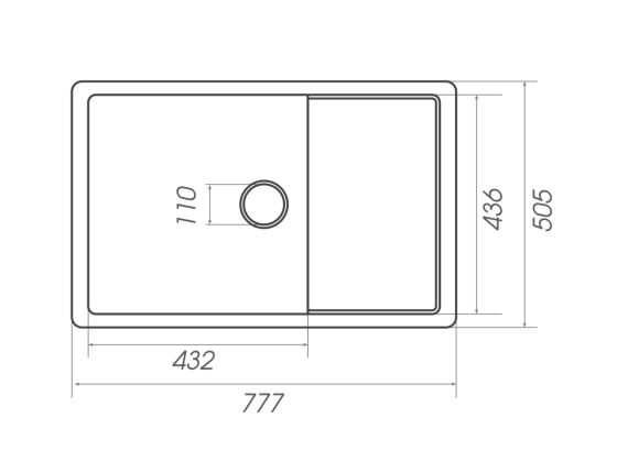 Гранітна мийка для кухні VALESO CUBE 7850 матова Біла в крапку Коломыя