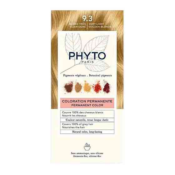 Фито Фитоколор безаммиачная крем-краска для волос Phyto PhytoColor Permanente 9.3 золотистый блондин 112 мл Днепр