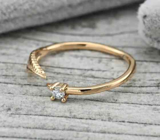 Кольцо Xuping детское 36488К, размер 13, 2мм, позолота 18К Киев