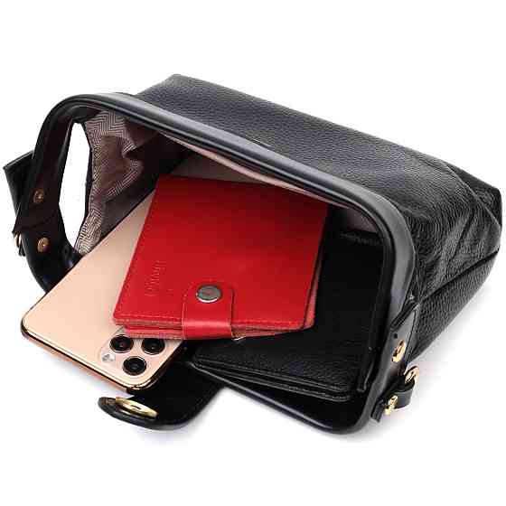 Цікавий клатч у класичному кольорі з цікавою клямкою з натуральної шкіри (Vintage) Київ