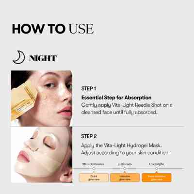 Маска для лица VT Cosmetics Reedle Shot Vita-Light Reedle Shot 100 2 Step Hydrogel Mask (8803463007409) Винница