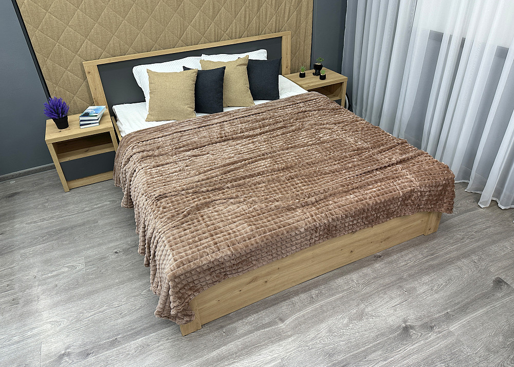 Плед-покрывало Кубик 200х220 см (+-10см) Капучино (87-236) Киев - изображение 3