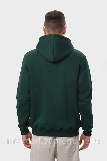 Худи мужское базовое утепленное RAY BASIC темно-зеленое (U0401M-Bottle Green) Киев - изображение 4