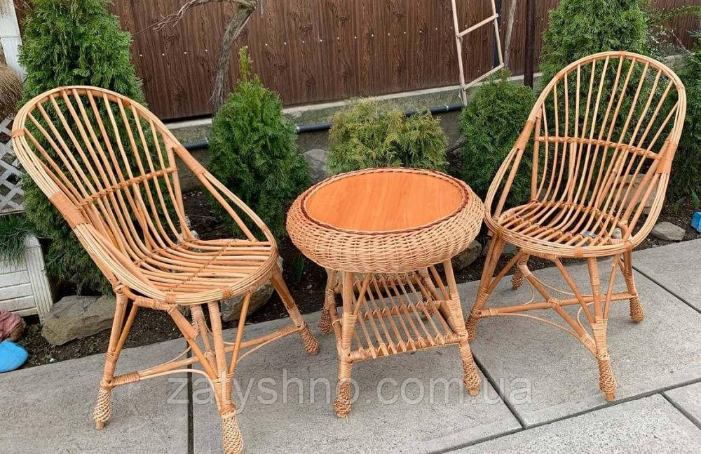Меблі плетені для балкона з лози Київ - фото 7