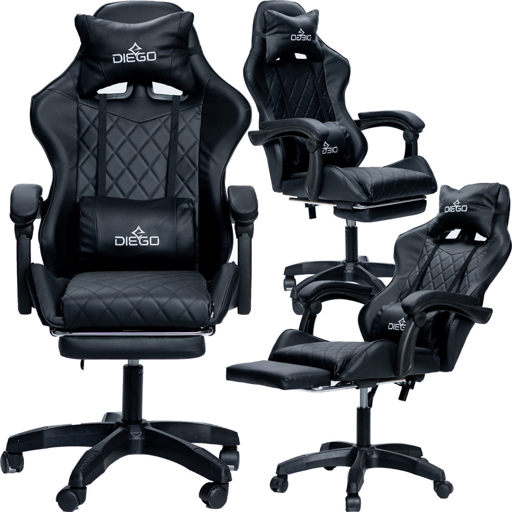 Крісло геймерське DIEGO AERO Full Black Київ - фото 1