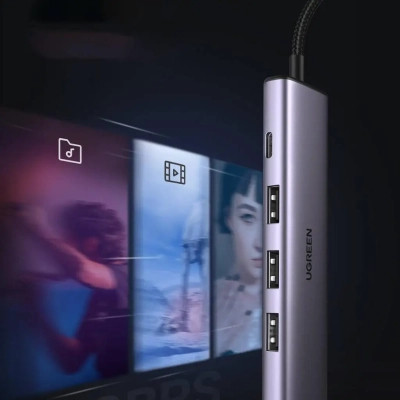 Концентратор Ugreen USB 3.0 to 4xUSB 3.0 CM473 (20805) Винница - изображение 3