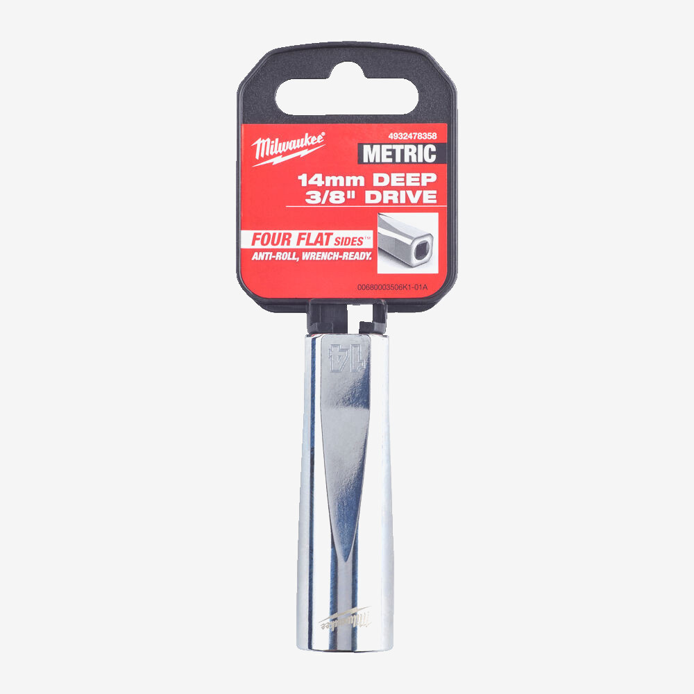 Головка хромована метрична подовжена 3/8'' MILWAUKEE, 14мм Одеса - фото 2
