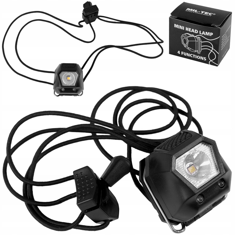 Налобний Ліхтар міні 80 люмен, 2 режими освітлення Mil-Tec від Sturm (15172000) Black Нововолинськ - фото 1