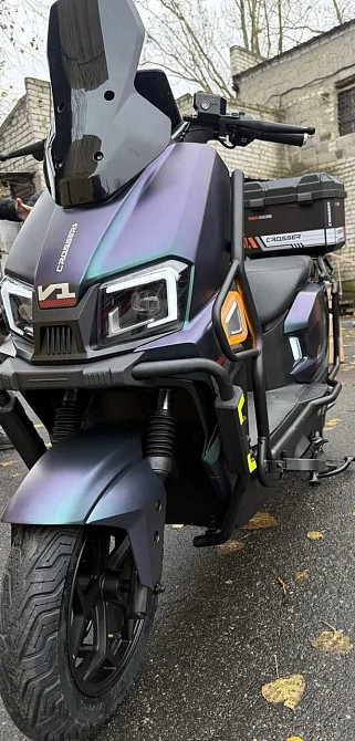 Электроскутер Crosser V1 2000W 72V/23Ah - Хамелион. Харьков - изображение 7