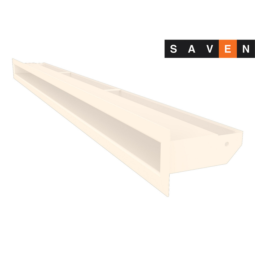 Вентиляційна решітка для каміна SAVEN Loft 60х1000 кремова Львів - фото 1