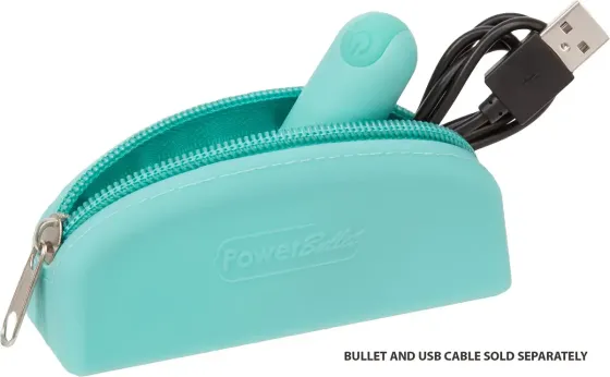 Сумка для зберігання секс-іграшок PowerBullet - Silicone Storage Zippered Bag Teal Львів