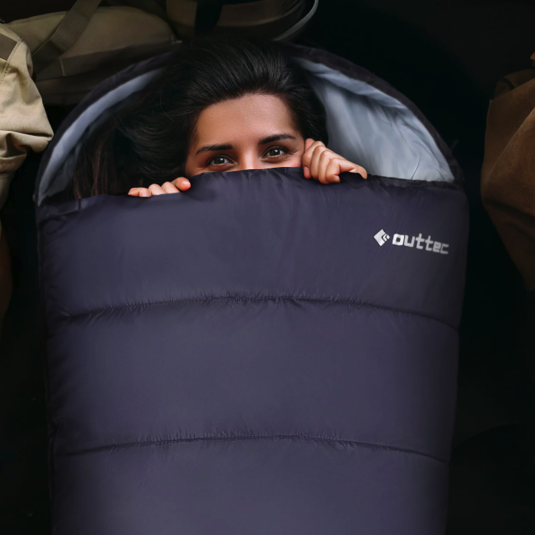 Спальний мішок кокон Outtec Mummy демісезон синій Київ - фото 9