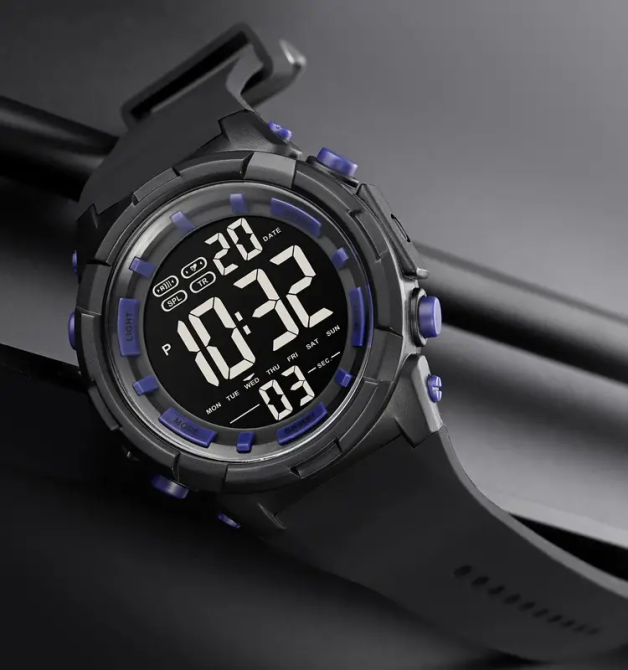 Чоловічий наручний годинник Skmei 1845 (Чорний з синім) Вінниця - фото 6